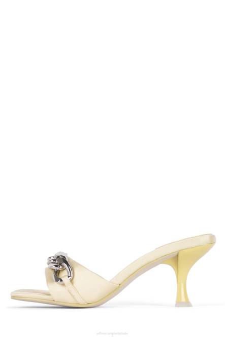 Jeffrey Campbell mr-big-ch NDHB1574 sandaal met hak geel pastel satijn zilver vrouwen