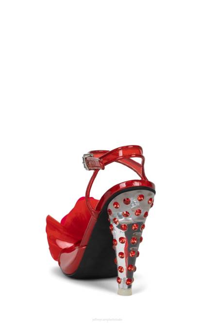 Jeffrey Campbell niet-2-opscheppen NDHB1500 sandaal met hak rood helder rood vrouwen