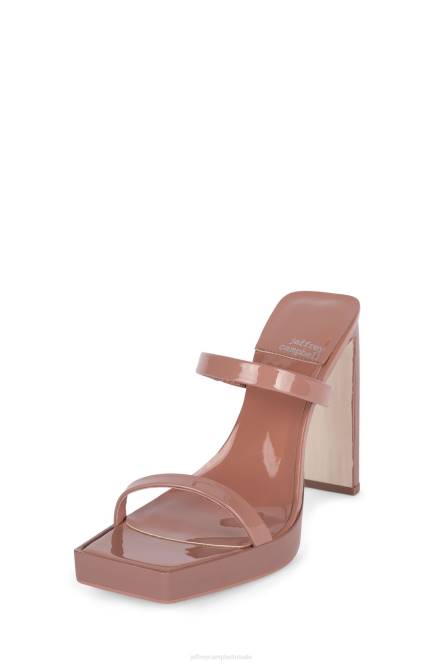 Jeffrey Campbell oplichter NDHB1556 sandaal met hak stoffig blush-patent vrouwen