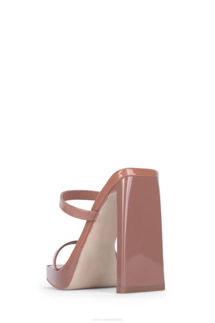 Jeffrey Campbell oplichter NDHB1556 sandaal met hak stoffig blush-patent vrouwen