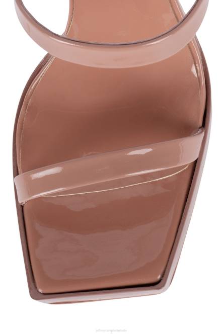 Jeffrey Campbell oplichter NDHB1556 sandaal met hak stoffig blush-patent vrouwen