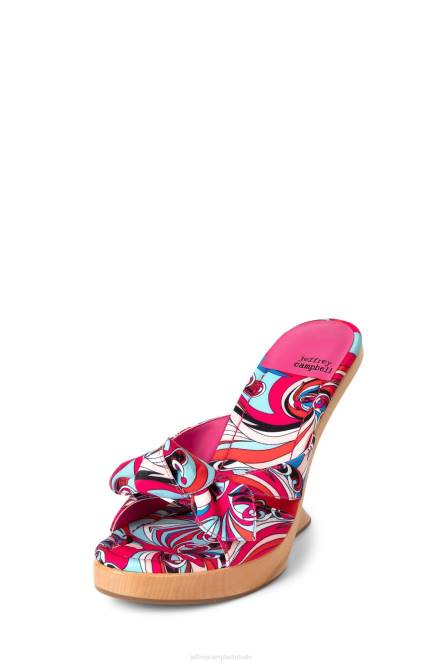 Jeffrey Campbell plagen NDHB1429 sandaal met hak fuchsia blauw multi vrouwen