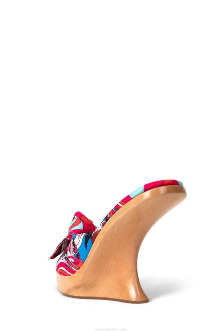 Jeffrey Campbell plagen NDHB1429 sandaal met hak fuchsia blauw multi vrouwen