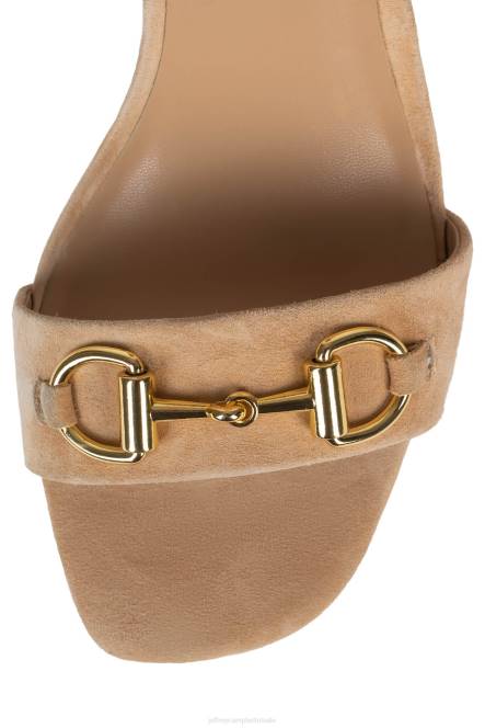 Jeffrey Campbell popster-b NDHB1481 sandaal met hak natuurlijk suède goud vrouwen