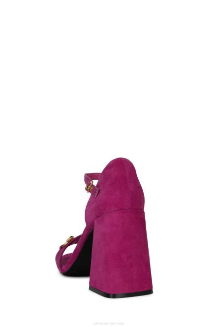 Jeffrey Campbell popster-b NDHB1482 sandaal met hak fuchsia suède goud vrouwen