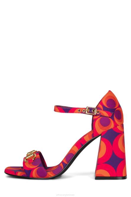 Jeffrey Campbell popster-b NDHB1483 sandaal met hak rood blauw multi vrouwen