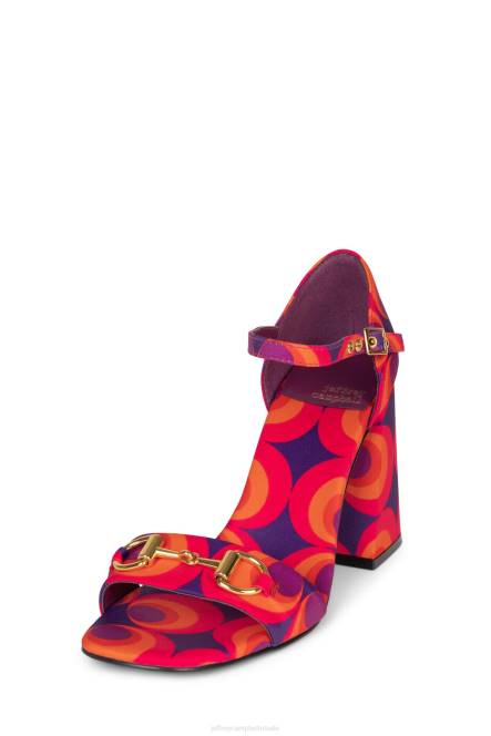 Jeffrey Campbell popster-b NDHB1483 sandaal met hak rood blauw multi vrouwen