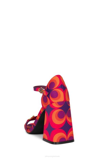Jeffrey Campbell popster-b NDHB1483 sandaal met hak rood blauw multi vrouwen