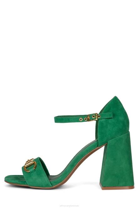 Jeffrey Campbell popster-b NDHB1484 sandaal met hak groen suède goud vrouwen