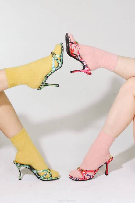 Jeffrey Campbell scharnierend NDHB1471 sandaal met hak fuchsia roze multi vrouwen