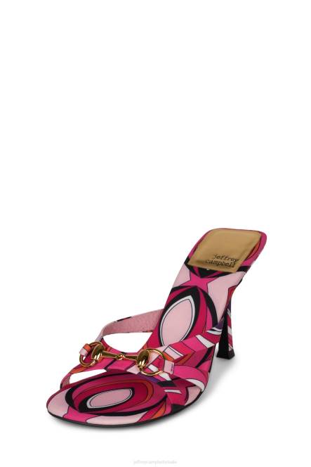 Jeffrey Campbell scharnierend NDHB1471 sandaal met hak fuchsia roze multi vrouwen