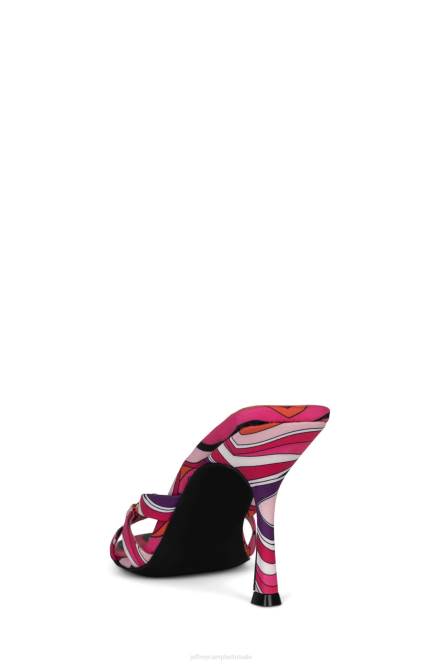 Jeffrey Campbell scharnierend NDHB1471 sandaal met hak fuchsia roze multi vrouwen