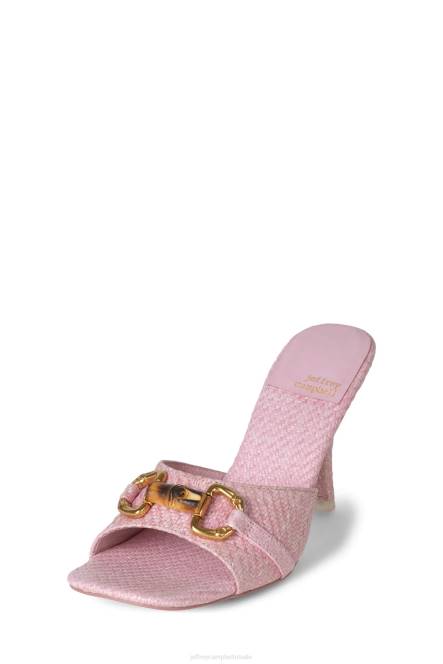 Jeffrey Campbell schiereiland NDHB1447 sandaal met hak roze geweven brons vrouwen
