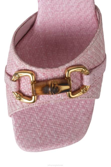 Jeffrey Campbell schiereiland NDHB1447 sandaal met hak roze geweven brons vrouwen