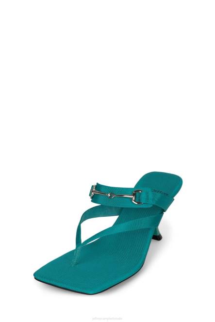 Jeffrey Campbell sluw NDHB1468 sandaal met hak aqua faille zilver vrouwen