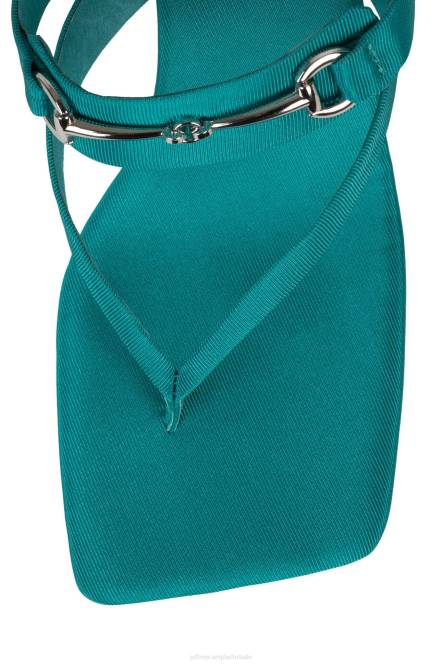 Jeffrey Campbell sluw NDHB1468 sandaal met hak aqua faille zilver vrouwen