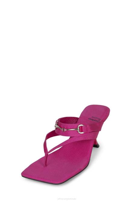 Jeffrey Campbell sluw NDHB1469 sandaal met hak fuchsia faille zilver vrouwen