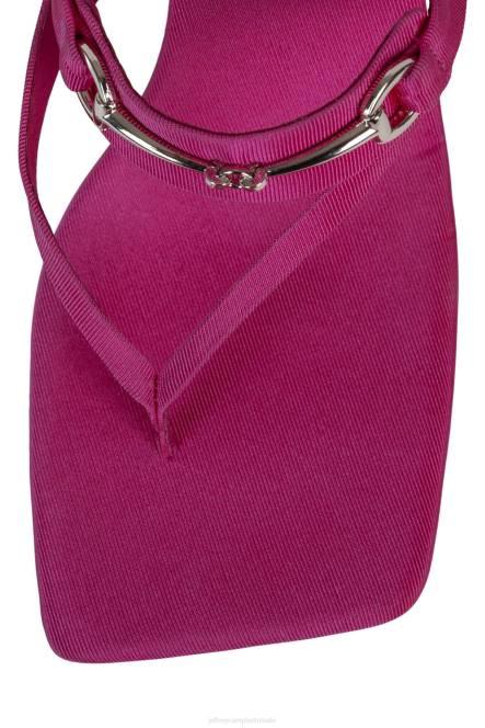 Jeffrey Campbell sluw NDHB1469 sandaal met hak fuchsia faille zilver vrouwen