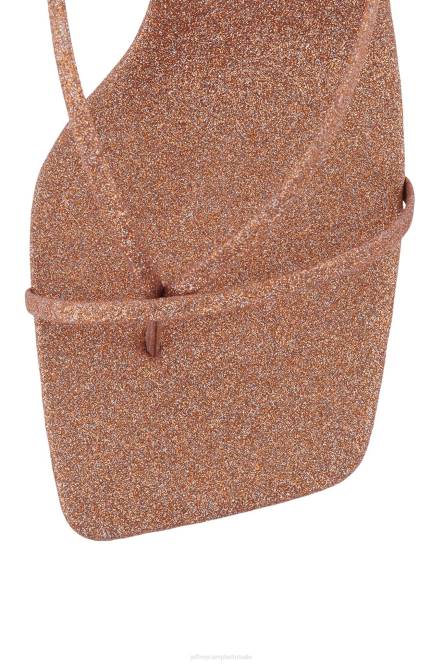 Jeffrey Campbell stroom NDHB1553 sandaal met hak rosé gouden glitters vrouwen