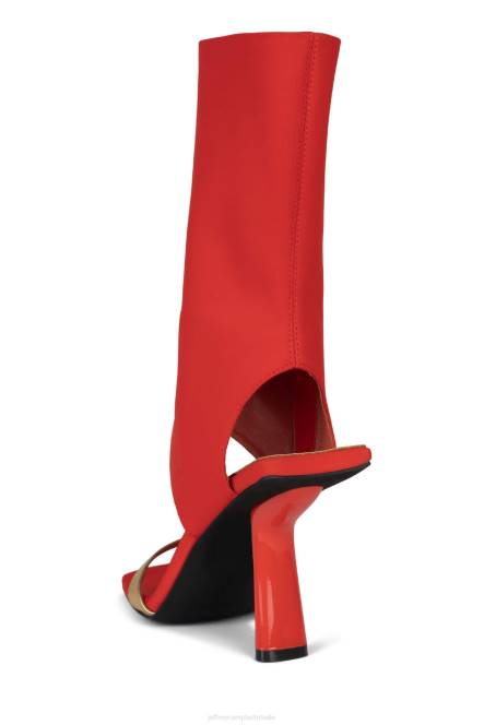 Jeffrey Campbell struttin NDHB75 sandaal met hak oranje neopreen goud vrouwen