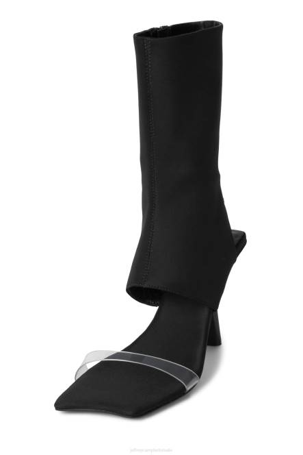 Jeffrey Campbell struttin NDHB77 sandaal met hak zwart neopreen helder vrouwen