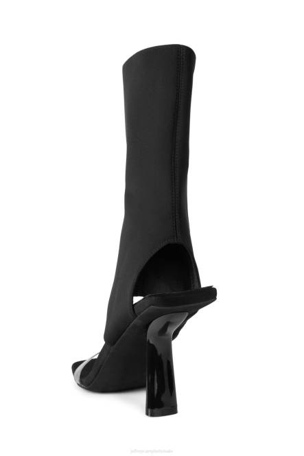Jeffrey Campbell struttin NDHB77 sandaal met hak zwart neopreen helder vrouwen