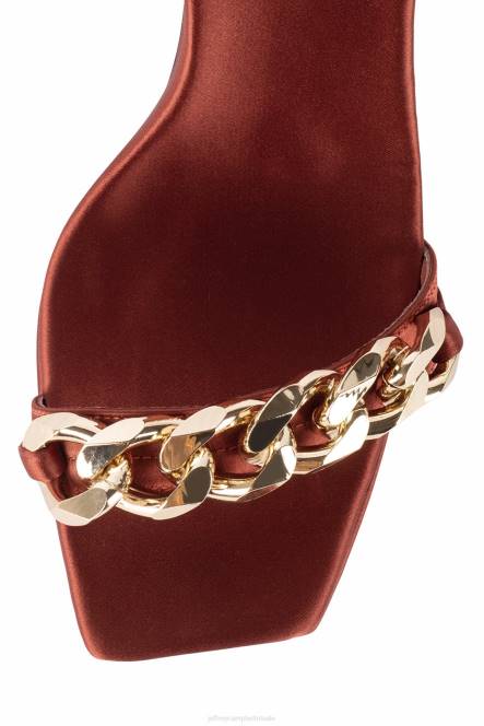 Jeffrey Campbell zilver meer NDHB1571 sandaal met hak roest satijn goud vrouwen