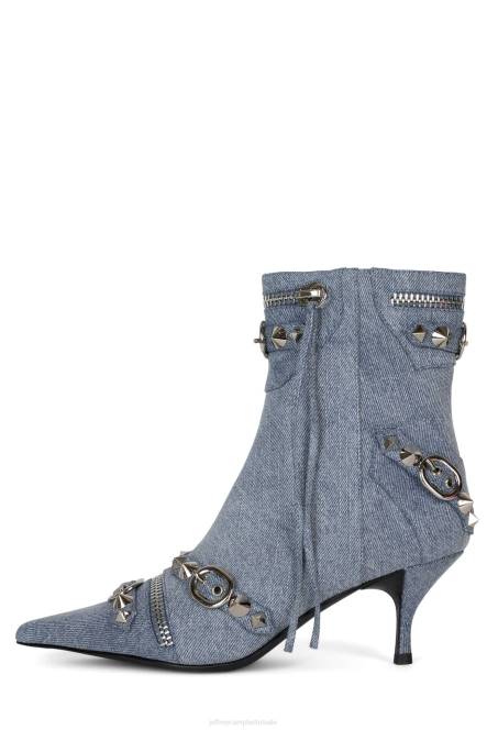 Jeffrey Campbell alt-rock NDHB280 de denim-reboot blauw denim zilver vrouwen