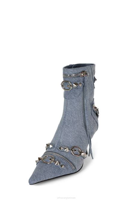 Jeffrey Campbell alt-rock NDHB280 de denim-reboot blauw denim zilver vrouwen