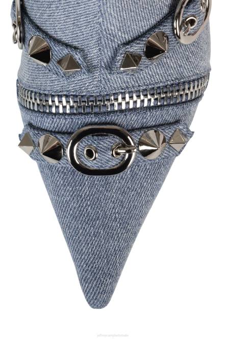 Jeffrey Campbell alt-rock NDHB280 de denim-reboot blauw denim zilver vrouwen