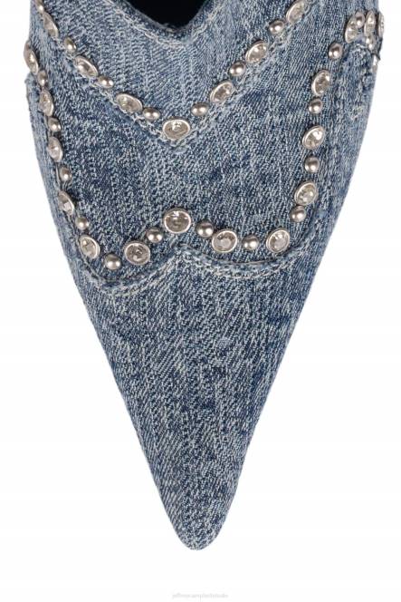 Jeffrey Campbell berijd ze NDHB267 de denim-reboot blauwe acid wash denim vrouwen