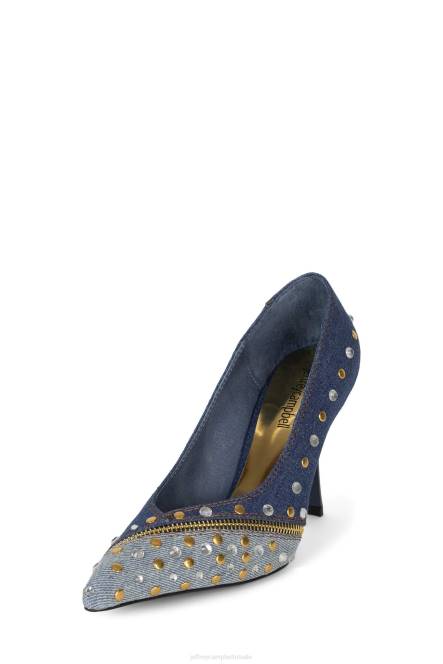 Jeffrey Campbell geef me meer NDHB270 de denim-reboot blauw denim multi vrouwen