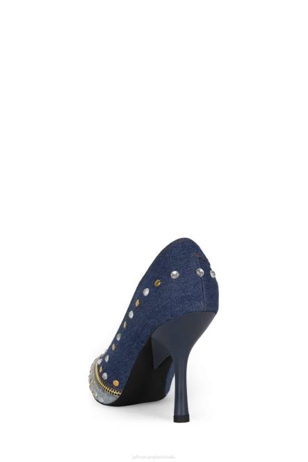 Jeffrey Campbell geef me meer NDHB270 de denim-reboot blauw denim multi vrouwen