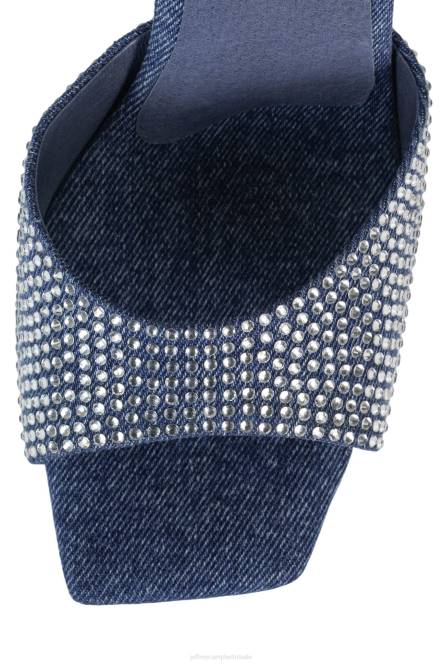 Jeffrey Campbell minima NDHB264 de denim-reboot blauw denim zilver vrouwen
