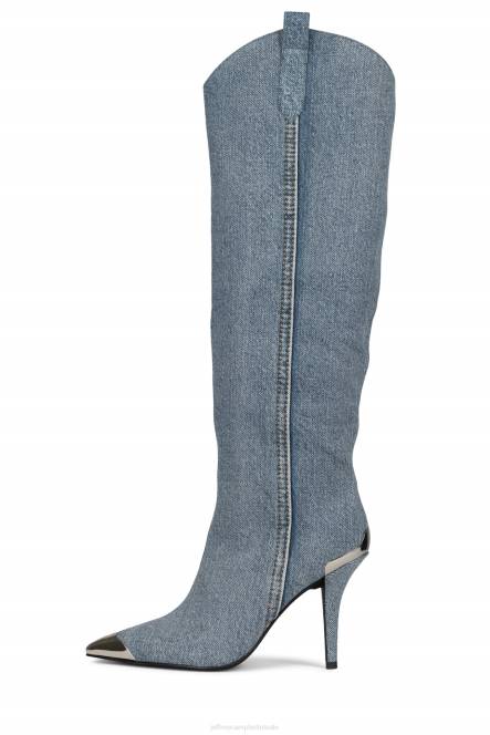 Jeffrey Campbell potverdorie NDHB288 de denim-reboot blauw acid wash denim zilver vrouwen