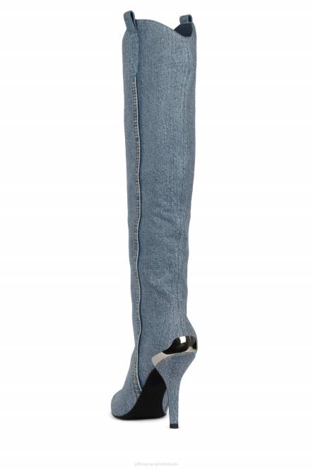 Jeffrey Campbell potverdorie NDHB288 de denim-reboot blauw acid wash denim zilver vrouwen