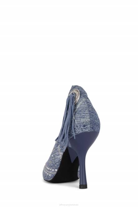 Jeffrey Campbell yee-haww NDHB269 de denim-reboot blauwe acid wash denim vrouwen