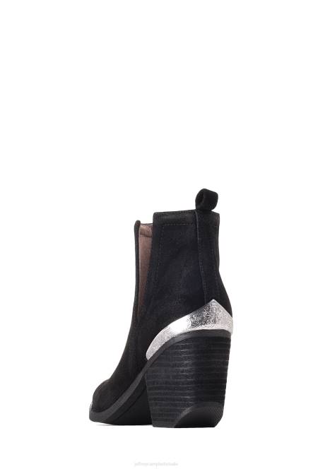 Jeffrey Campbell Cromwell NDHB374 enkel laarzen zwart verweerd suède vrouwen