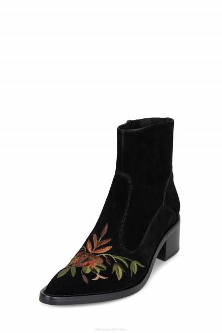 Jeffrey Campbell bandieten NDHB524 enkel laarzen zwart suède multi vrouwen