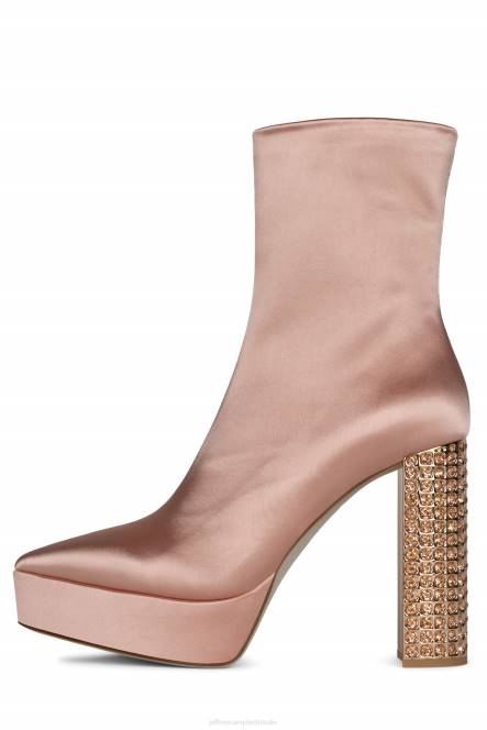 Jeffrey Campbell bel-du-bal NDHB558 enkel laarzen roze satijn roségoud vrouwen