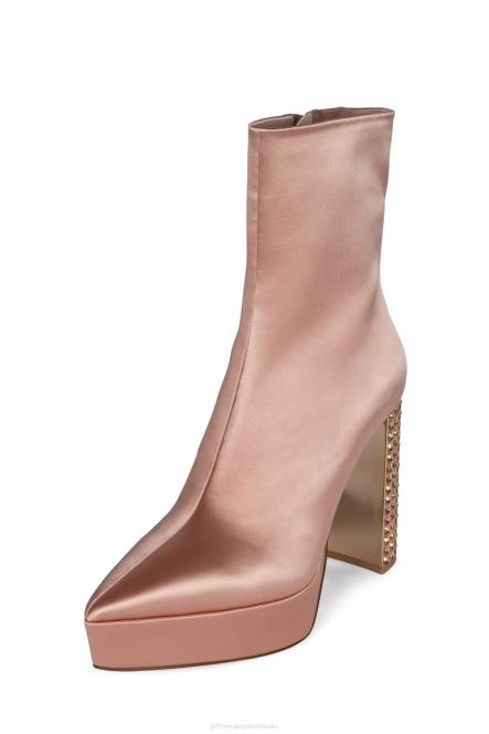 Jeffrey Campbell bel-du-bal NDHB558 enkel laarzen roze satijn roségoud vrouwen