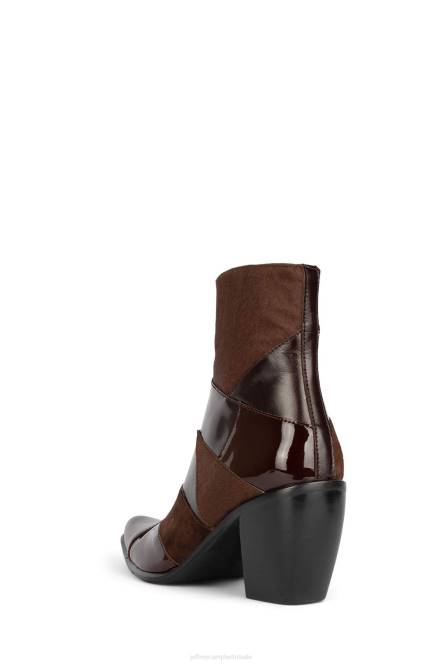 Jeffrey Campbell caballero's NDHB595 enkel laarzen bruin exotisch multi vrouwen