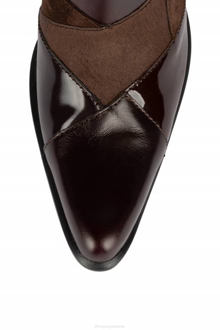 Jeffrey Campbell caballero's NDHB595 enkel laarzen bruin exotisch multi vrouwen