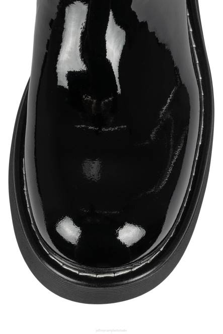 Jeffrey Campbell cowboy NDHB610 enkel laarzen zwart wit patent combo vrouwen