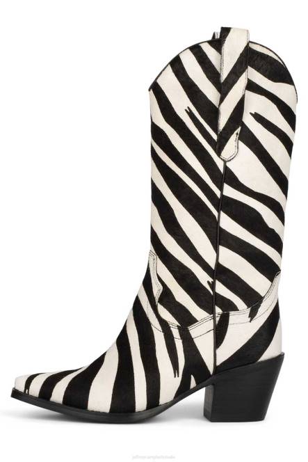 Jeffrey Campbell dagget-f NDHB645 enkel laarzen grote zwarte witte zebra vrouwen