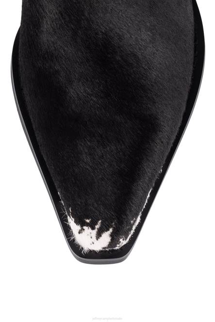Jeffrey Campbell dagget-f NDHB646 enkel laarzen bruin witte koe vrouwen