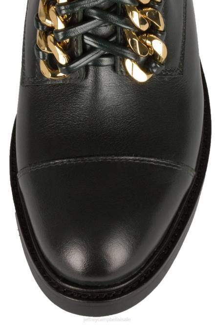 Jeffrey Campbell damon-2 NDHB418 enkel laarzen bos groen goud vrouwen