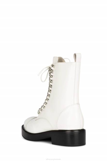 Jeffrey Campbell damon-2 uur NDHB415 enkel laarzen witte doos zilver vrouwen