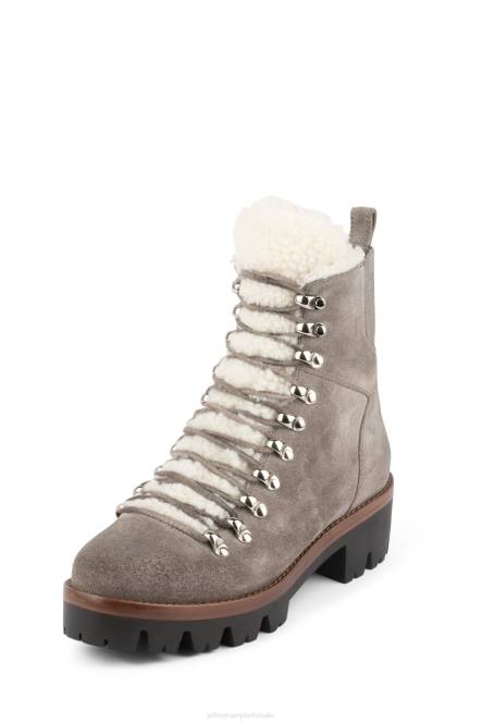 Jeffrey Campbell duiker NDHB365 enkel laarzen taupe suède ivoor vrouwen