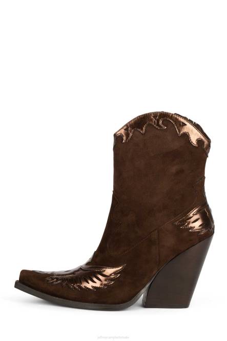 Jeffrey Campbell eagleton-b NDHB432 enkel laarzen bruin metallic bruin suède vrouwen